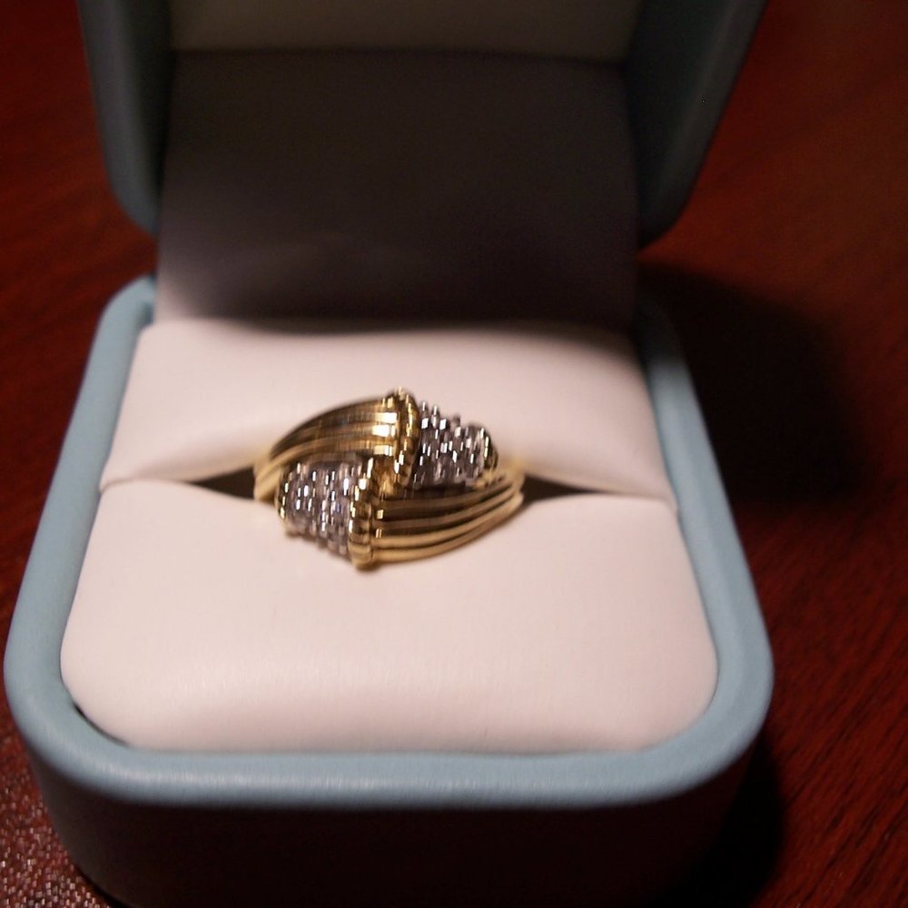 14K Gold Pave Diamond Ring